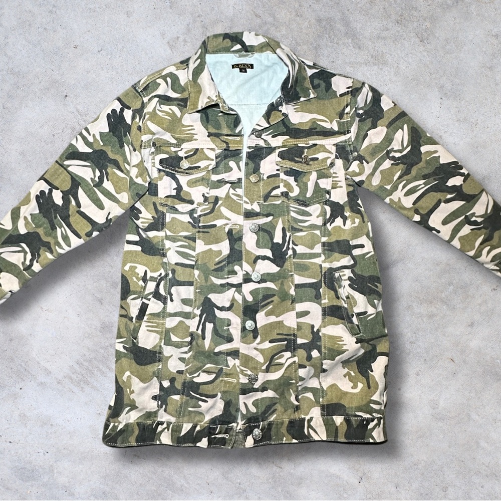 Camo Jacket Women’s Medium K Roxi Light Pink Camouflage denimum jacket